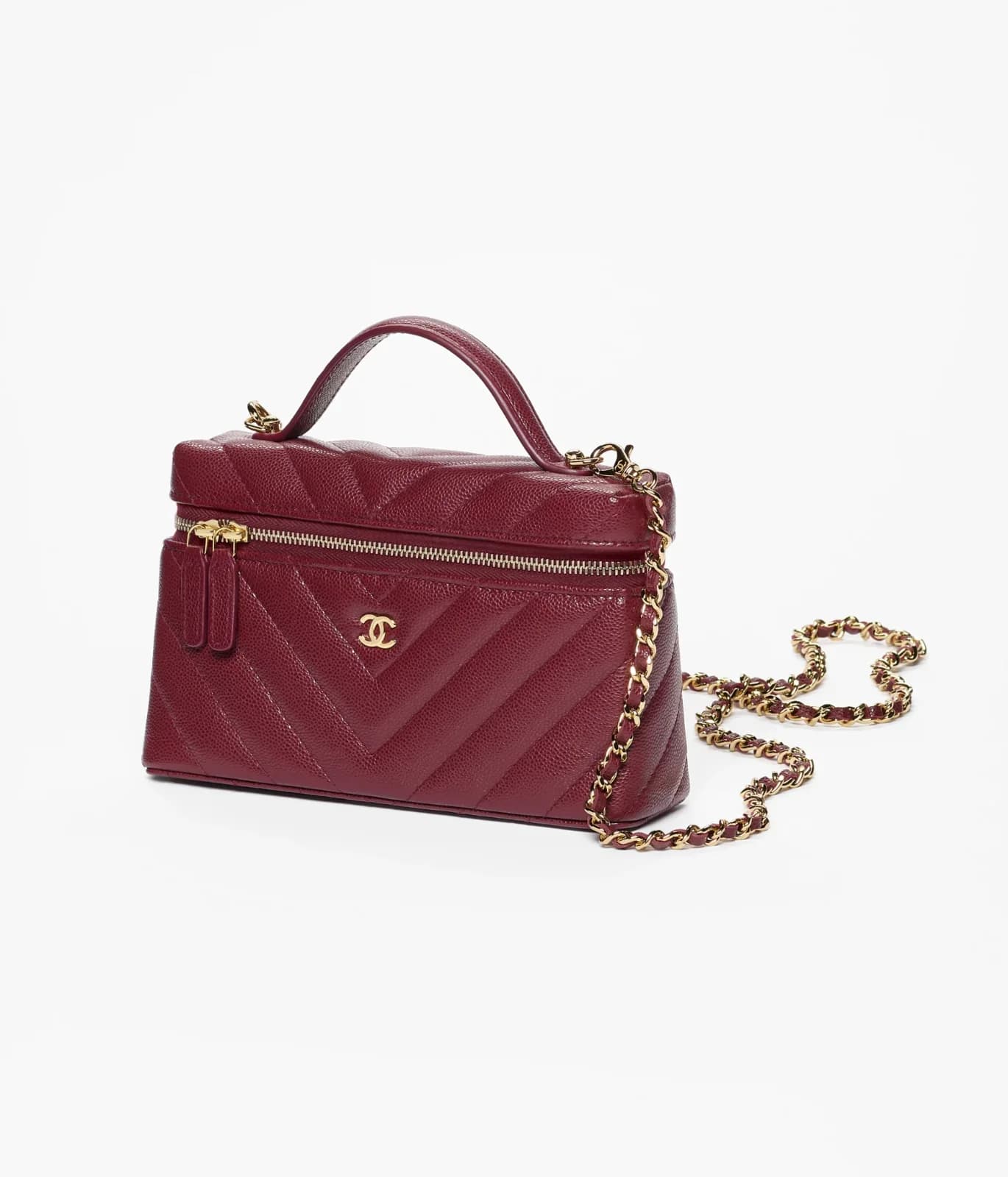 Chanel Vanity with chain, Spring Summer 2026, dark burgundy