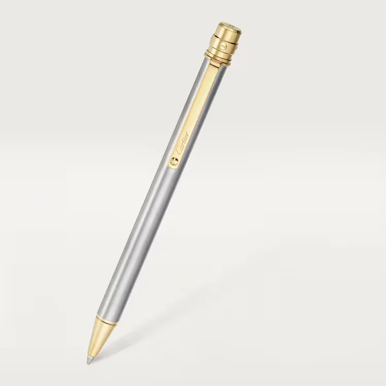 Cartier Santos, silver with gold