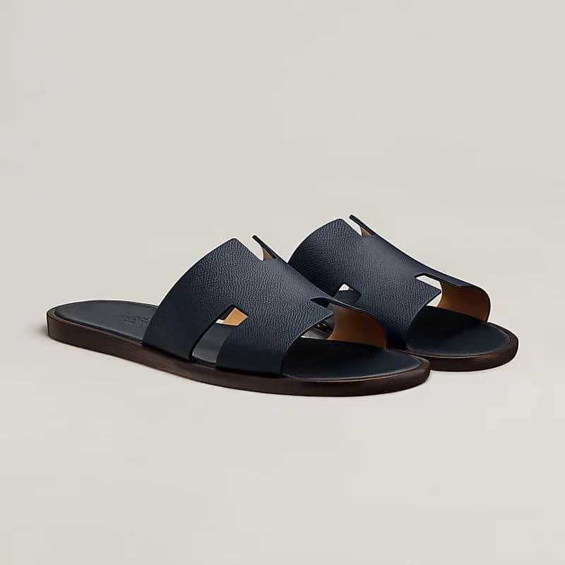 Hermès Izmir sandals, dark blue