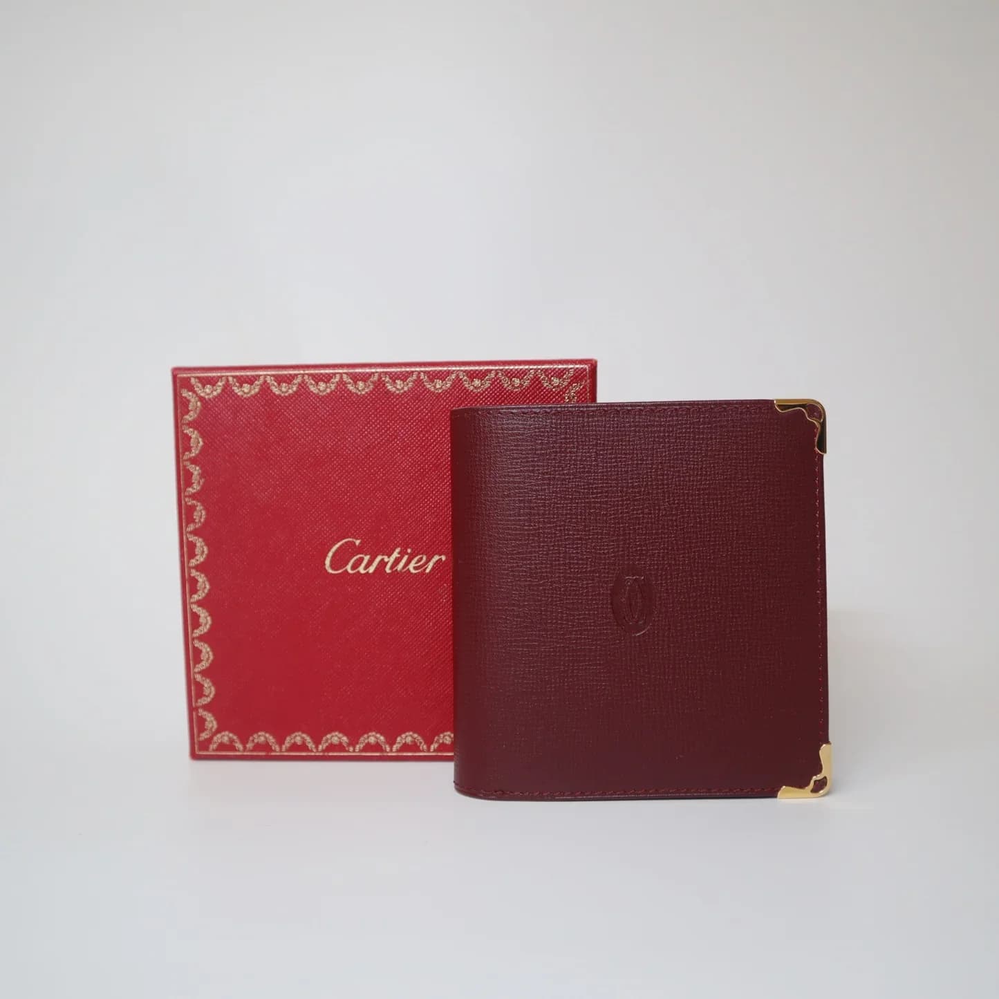 Cartier Folding wallet, black and red