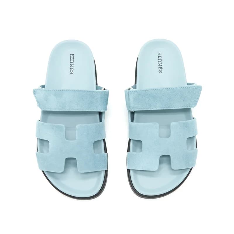 Hermès Chypre sandals, light blue