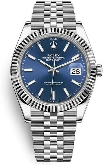 ROLEX DATEJUST BLUE INDEX JUBILEE 41 MM