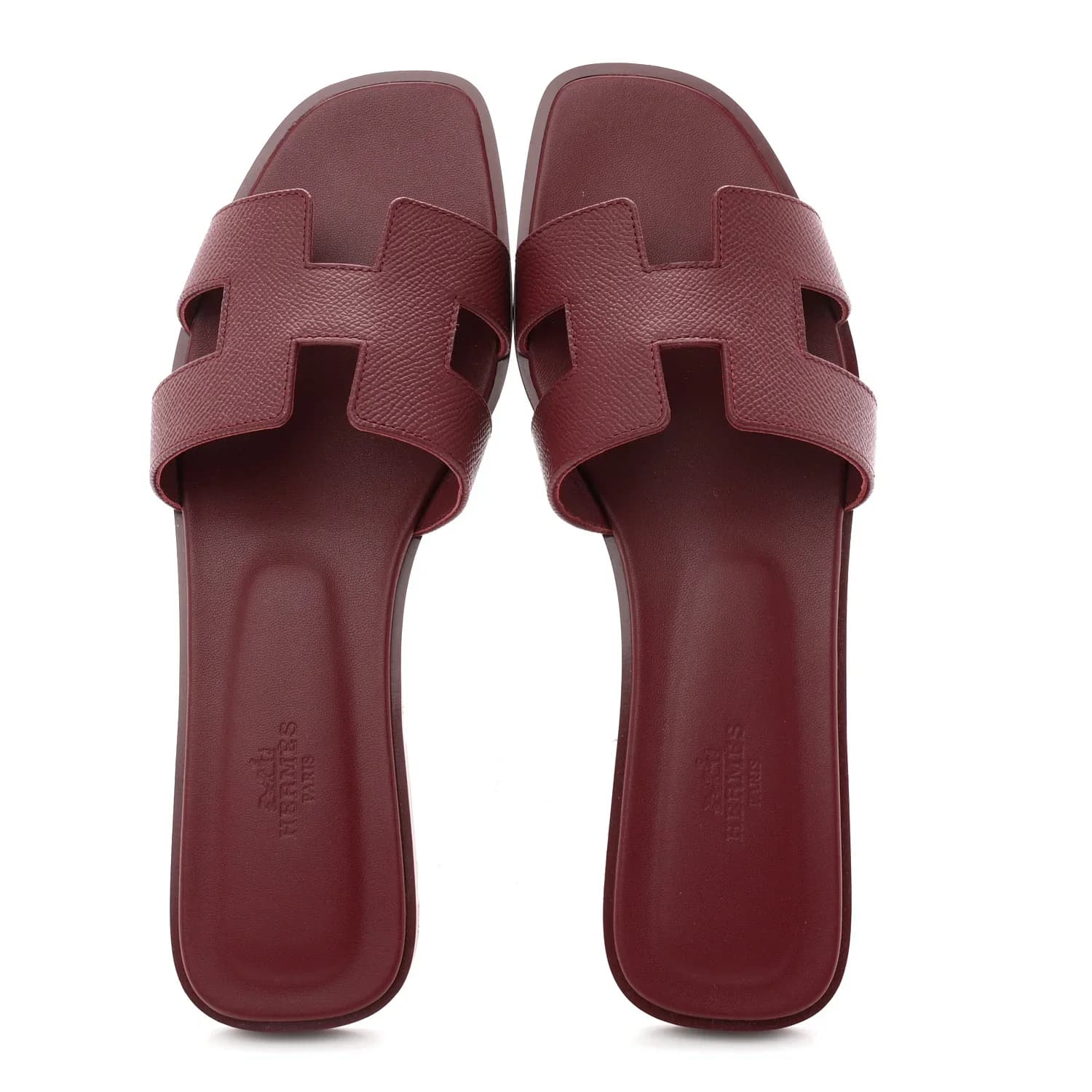 Hermès Oran sandals, maroon