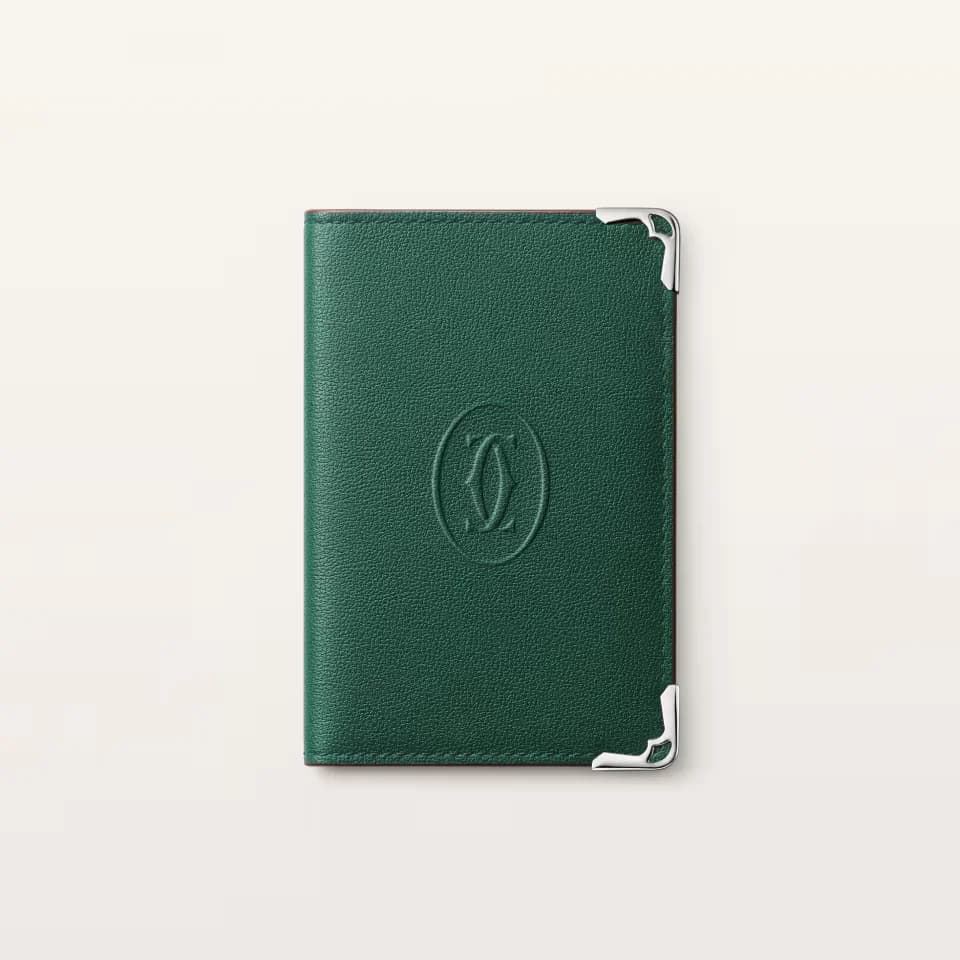 Cartier Card holder, green, logo